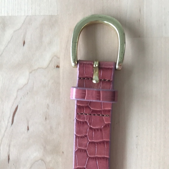 J. Crew Croc-Embossed Belt with Gold Buckle - Picture 2 of 4